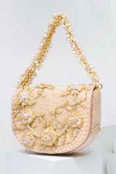 Shop for Doux Amour Callie Embellished Sling Bag Online at Aza Fashions Designer Embroidered Bags For Daily Use, Luxury Pouch Bag With Pearl Handle, Luxury Shoulder Bag With Pearl Handle, Luxury Pouch Shoulder Bag With Pearl Handle, Luxury Embroidered Top Handle Shoulder Bag, Designer Embroidered Top Handle Bag, Luxury Embroidered Handheld Shoulder Bag, Luxury Pearl Handle Shoulder Bag, Designer Embroidered Rectangular Bag