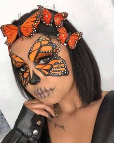 Butterfly Makeup Ideas, Makeup Ideas For Halloween, Holloween Makeup, Most Beautiful Butterfly, Maquillage On Fleek, Animal Makeup