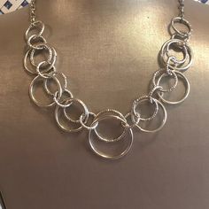 Nwt Silver Toned Loop Chain Fashion Necklace Reasonable Offers Welcomed Bundle For Savings Pet And Smoke Free Home Nickel-free Round Chain Necklace, Nickel Free Chain Necklace For Parties, Nickel-free Chain Necklace For Parties, Chic Silver Round Chain Necklace, Loop Necklace, Chain Loop, Chain Fashion, Jewelry Silver, Womens Jewelry Necklace