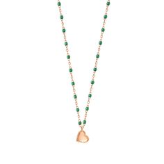 Gigi Clozeau - Lucky Heart Mini Gigi Emerald necklace, Rose Gold, 15.7 Elegant Yellow Gold Charm Necklaces With Heart Beads, Elegant Yellow Gold Charm Necklace With Heart Beads, Yellow Gold Heart Pendant Necklace With Heart Beads, Dainty Yellow Gold Necklaces With Heart Beads, Yellow Gold Emerald Necklace With Chain For Gift, Yellow Gold Heart Charm Pendant Necklace, Dainty Green Heart Pendant Necklace, Yellow Gold Pendant Necklace With Heart Charm, Necklace Stack