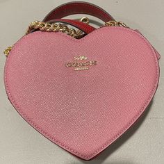 This Listing Is For A Brand New Only Removed From The Package For Photos Coach Purse. It Is A Heart Shaped Purse In Pink And Red Colorblock With A Removable Chain And Leather Strap. This Purse Is Sold Out Everywhere! Tags Still Attached. Amazing Valentine's Day Gift For Anyone!! So Super Cute. Luxury Pink Bag For Valentine's Day, Chic Coach Heart-shaped Bag, Pink Coach Bag For Valentine's Day, Luxury Coach Bags For Valentine's Day, Coach Heart-shaped Bag For Valentine's Day, Designer Red Bags For Valentine's Day, Heart Shaped Purse, Pink Coach Purses, Heart Aesthetic