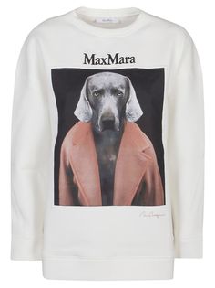 BACCO SWEATSHIRTGender: WomenMaterial: 81% COTTON 14% POLYESTER 5% ELASTANEColor: WHITEMade in: ItalyProduct ID: 2421926011600*Import tax/duty will be calculated at checkout (If applicable) William Wegman, Max Mara Coat, Design Jersey, Jersey Sweatshirt, Embroidered Crewneck, Weimaraner, Workout Sweatshirt, White Sweatshirt, Print Logo