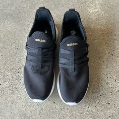 Women’s Adidas Sneakers. Brand New Condition. Worn One Time But Half Size To Big Adidas Casual Slip-on Sneakers With Round Toe, Black Slip-on Sneakers With Boost Midsole, Casual Style, Black Slip-on Sneakers With Boost Midsole, Black Casual Slip-on Sneakers With Boost Midsole, Adidas Casual Slip-on Sneakers For Streetwear, Black Slip-on Sneakers With Elastic Laces And Round Toe, Black Slip-on Sneakers With Round Toe And Elastic Laces, Adidas Black Slip-on Sneakers, Black Adidas Slip-on Sneakers