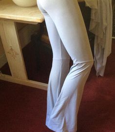 Bell Bottoms Leggings by Joanna Trojer Very Beautiful Stretch Verona Fabric Made in Italy in Lavende Bell Bottoms Leggings, Color Tops, Black Flare, Womens Leggings, Lavender Blue, Long Boots, Italian Fabric, Verona, Online Womens Clothing