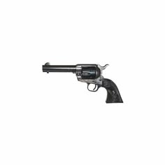 a black revolver on a white background