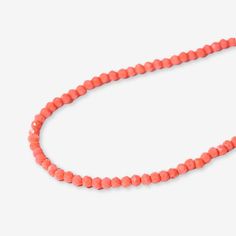 Hayden Solid Single Strand Crystal Necklace With Tassel Coral SHORT Zest For Life, Effortless Beauty, Blue Tassel, Human Hands, The Coral, Human Hand, Brass Hardware, Free Spirit, Crystal Necklace