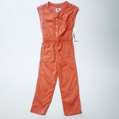 Old Navy Girls Salmon Sleeveless Button Up Jumpsuit 3T Pockets. Condition is "New with tags". Shipped with USPS First Class. Ships fast. Sold as pictured. Thank you so much for looking :) Sleeveless Cotton Overalls With Button Closure, Sleeveless Cotton Jumpsuit With Buttons, Casual Solid Color Jumpsuits And Rompers For Playwear, Button Up Jumpsuit, Navy Girls, Baby & Toddler Clothing, First Class, Thank You So Much, Baby Toddler