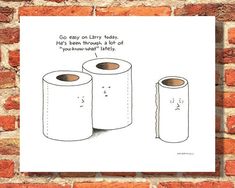 two rolls of toilet paper sitting next to each other