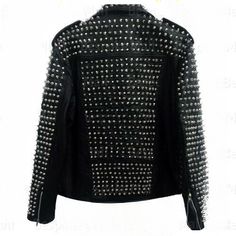 New Handmade Men's Black Full Silver Spiked Studded Brando Cowhide Leather Jacket on Storenvy Studded Jacket, Workout Jacket, Light Photography, Beautiful Fashion, Cowhide Leather, Leather Handmade, All Over The World, Small Businesses, Vintage Inspired