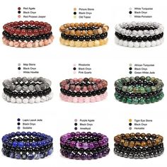 Bracelet Sets, Hematite Bracelet, Natural Stone Jewelry, Natural Stone Bracelets, Bead Charm Bracelet, Bracelets For Women, Mua Sắm, Pink Quartz