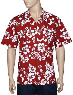 100% Cotton - Versatile and Cool Open Collar - Relaxed Fit Coconut shell buttons - Matching left pocket Colors: Navy, Red, Black Sizes: S - 3XL, 8XL Made in Hawaii - USA Relaxed Fit Cotton Hawaiian Shirt With Hibiscus Print, Cotton Hibiscus Print Collared Shirt, Collared Cotton Shirt With Hibiscus Print, Cotton Collared Shirt With Hibiscus Print, White Hawaiian Shirt With Hibiscus Print And Camp Collar, White Hawaiian Shirt With Hibiscus Print, White Hawaiian Shirt With Camp Collar And Hibiscus Print, Hawaiian Cotton Tops With Hibiscus Print, Hawaiian Collared Camp Shirt With Hibiscus Print