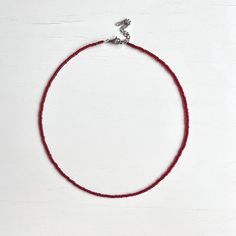 - translucent cherry red small beaded necklace - ■ length  is 34, 37 or 40 cm + 5 cm extension chain. you can always request another length by writing me a message ■ made with 2 mm miyuki seed beads  ■ flexible jewelry wire - will not break or stretch ■ stainless steel clasp - will not tarnish with wear. this hardware is hypoallergenic and safe for those with a sensitive skin - care - do not shower or swim with your jewelry on do not hesitate to write me: I can make different color or length for Summer Bead Necklace, Small Beaded Necklace, Glass Seed Bead Necklace, Jewelry Choker, Seed Bead Necklace, Steel Necklace, Stainless Steel Necklace, Red Glass, Necklace Handmade