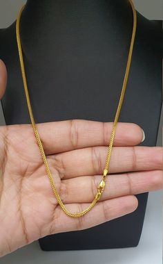 "22K Yellow Gold Men/Ladies Fancy Chain Necklace 18\" Inches Metal :22K Gold 916 Hallmarked Gold Weight - 10.6 Grams Chain Width -1.7 MM Packaging : Elegant Box Shipping Free in UK Shipping World Wide : See Policy Payment : PayPal, Credit Card, Bank Transfer Returns Policy : 14 Days Hassle Free Returns for 100% Refund To try this item Or View More from our collections Please Visit Our North West London Showroom" 6 Grams Gold Chains, Box Chain Gold Men, Ladies Chains Gold, Gold Ladies Chain, Fancy Chains Gold, Daily Wear Gold Chains For Women Indian, Mens Chains Gold For Men, 10 Grams Gold Chain Design, Unique Gold Chain Designs For Men