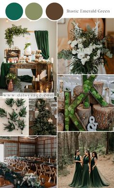 green and white wedding color scheme