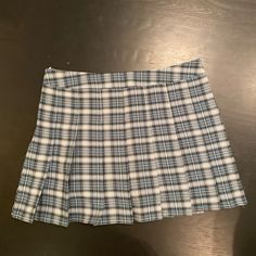 Blue Pleated Plaid Mini Skirt. Size Large. Condition: Brand New Never Been Worn. Tennis Skirt. Blue Mini Length Tennis Skirt For School, Blue Mini Length Skirt For School, Blue Cotton Pleated Skirt For School, Blue Casual Mini Pleated Skirt, Blue Casual Pleated Skirt For School, Casual Blue Pleated Tennis Skirt, Blue Pleated Skort For School, Casual Blue Pleated Skirt For School, Blue School Tennis Skirt