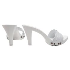 HANDMADE CLOGS white lacquered platform white leather upper heel 9 cm craftsman-made Design style Kiara Shoes DON'T FORGET TO CHECK THE SIZE BEFORE COMPLETING THE ORDER White Closed Toe Mules With 4-inch Heel, White Slip-on Heels With Wooden Heel, White High Heel Platform Clogs, White Platform Clogs For Summer, White Platform Clogs With Round Toe, White Platform Slip-on Clogs, White Platform Clogs With Closed Toe, White Closed Toe Platform Clogs, White Leather Platform Clogs