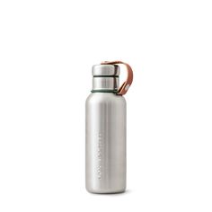 Black + Blum | Stainless Steel Insulated Water Bottle With Leather Strap - Pacific Rayne Outdoor Gear Canteen Design, Stylish Water Bottles, Vacuum Insulated Water Bottle, Stainless Water Bottle, Vacuum Bottle, Vintage Enamelware, Water Bottle Design, Insulated Stainless Steel Water Bottle, Insulated Bottle