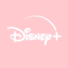 the disney plus logo on a pink background