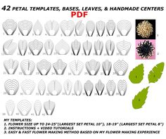 the instructions for how to make paper flowers and leaves with this step - by - step guide