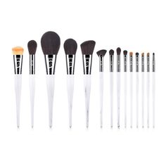 #options_full-set Essential Makeup Brushes, Contour With Eyeshadow, Salon Gifts, Makeup Brush Set Professional, Highlighter Brush, High End Makeup, Contour Brush, Foundation Powder, Eyeliner Brush