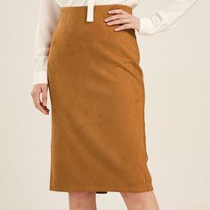 Chartou Womens Lightweight Elastic-Waist Faux Suede Leather Side Split Hip Packaged Skirt. Purchased On Amazon. Runs Small. Fall Solid Color Pencil Skirt, Green Satin Skirt, Modern Skirt, Faux Suede Skirt, Flared Mini Skirt, Leopard Print Skirt, Distressed Denim Skirt, Knit Pencil Skirt, Suede Mini Skirt