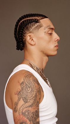 Central cee • UK Central Cee Vogue, Mens Twists Hairstyles, Boy Braids, Braids Men, Cornrow Hairstyles For Men, Braids For Boys