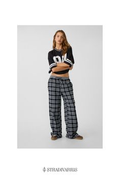 Mid-rise trousers featuring an elasticated waistband with adjustable drawstrings, side pockets and a straight, wide-leg design. Leg Design, Fitted Trousers, Cotton Viscose, Trousers Women, Mid Rise, United Kingdom, Wide Leg, Women's Fashion, Trousers