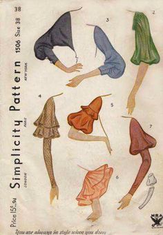 an old fashion sewing pattern from the 1950's