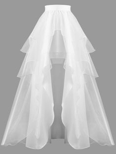 Layered Ball Gown, Projek Menjahit, Gonna In Tulle, Waisted Skirts, Skirts White, Ladylike Style, Skirts Long, Gown Skirt, Ball Gown Skirt