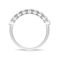 Product Details Add some sparkle to your style with this half eternity ring for women. The ring features an oval-cut moissanite gemstone in a shared prong setting, offering a gorgeous display of fire and brilliance. Made from solid gold, this ring is both chic and classic, making it the ideal choice for a special occasion or as a meaningful gift. With a total weight of 2.5 carats and a quality of D-VS1, this ring is sure to take her breath away. And, with certification and strict quality checks Oval Moissanite, Half Eternity Band, Half Eternity Ring, Eternity Band Ring, Signature Jewelry, 18k Yellow Gold Ring, Timeless Jewelry, Eternity Band, Ring For Women