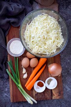 the ingredients for this dish include carrots, celery, eggs and parmesan cheese