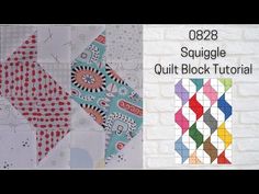 an image of a quilt block with the words squiggle quilt block on it