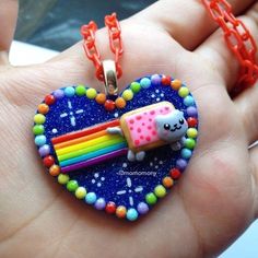 This keychain doesn't belong to me!🙄 Nya Cat, Nyan Nyan, Hama Beads Minecraft, Cat Heart, Nyan Cat, Fancy Cats, Cat Keychain, Cat Icon, Clay Miniatures