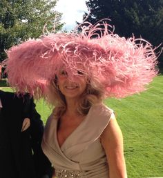 The most fabulous extra large feature hat in dusky pink with a mass of ostrich feathers in a boa formation a tryly stunning masterpiece by Marie-Anne of Hats2go a statment piece for an daring Mother of the bride or a stand out in the crowd piece at Ascot. This hat can be made in many more colours so please email me if you are interested in ordering another colour. Emma Heaven - Online Magazine did a fabulous photoshoot using one of my Designs the fabulous  Huge Black Ostrich feather boa hat whic Pink Party Hat With Feathers, Ostrich Feather Hat For Royal Ascot Races, Pink Feather Trim Costume Hats For Royal Ascot, Pink Feather-trimmed Costume Hats For Royal Ascot, Pink Ostrich Feather Fascinator For Royal Ascot, Pink Feathered Hat For Kentucky Derby, Pink Feathered Costume Hat For Races, Pink Feathered Evening Hat, Pink Ostrich Feather Fascinator