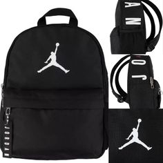 The Backpack Is Plenty Spacious For Your Everyday Essentials. Zippered Front Pocket, Side Mesh Bottle Pocket, Pocket Jordan Keychain Black College Bag For Back To School, Back To School Black College Bag, Black College Backpack, Jordan Keychain, Jordan Backpack, Womens Jordans, Mini Backpack, Everyday Essentials, Size 13