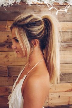 Cute Ponytail Hairstyles, Chic Ponytail, Pony Hairstyles, Ponytail Updo, Easy Updo Hairstyles, Cute Ponytails, Messy Ponytail