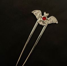 Vampire Hair Accessories, Spooky Hair, Vampire Hair, Hair Accessories Bun, Bat Jewelry, Formal Hair, Goth Hair, Pins Jewelry, Jewelry Halloween