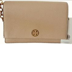 Material: Leather Color: Devon Sand With Tag Measurements: 8.5"L X 2.5"W X 6"H Strap-Handle-Style: Crossbody Strap Item Name: Georgia Pebble Leather Cross Body Bag Type: Cross Body Bags Brand: Tory Burch Classic Beige Rectangular Wallet On Chain, Formal Tan Rectangular Wallet On Chain, Elegant Tan Wallet On Chain With Gold-tone Hardware, Tan Leather Rectangular Clutch, Formal Beige Leather Wallet On Chain, Rectangular Beige Wallet On Chain, Tan Leather Wallet On Chain, Beige Leather Evening Wallet On Chain, Evening Leather Wallet On Chain In Beige