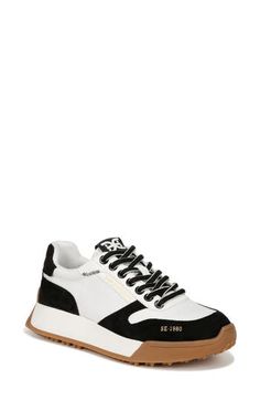 Complete your casual look with the sporty sophistication of a lace-up sneaker embellished with suede overlays. Leather upper/textile lining/synthetic sole Imported Casual Look, Sam Edelman, Womens Shoes Sneakers, Size 13, Womens Sneakers, Casual Looks, Leather Upper, Shoes Sneakers, Nordstrom