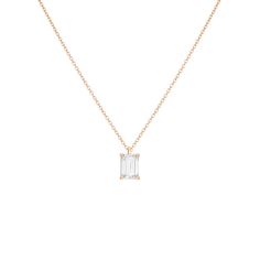 Emerald Gemstone Solitaire Necklace Classic Emerald Cut Gemstone Necklace, Diamond Baguette Cut Gemstone Necklaces, Diamond Necklaces With Baguette Cut Gemstone, Fine Jewelry With Rectangular Diamond Cut Pendant, Fine Jewelry With Diamond Cut Rectangular Pendant, Fine Jewelry: Diamond Cut Rectangular Pendant, Fine Jewelry Rectangular Pendant With Diamond Cut, Timeless Rectangular Diamond Pendant Jewelry, Classic Emerald Necklace With Brilliant Cut