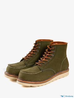 OrcaJump - Premium Martin Work Boots: Deep Brown Cowhide Construction with Round Toe for Enhanced Comfort and Durability Fall Winter Shoes, Brown Cowhide, Deep Brown, Martin Boots, Casual Office, Boots Fall, Winter Shoes, Hunter Green, Work Boots