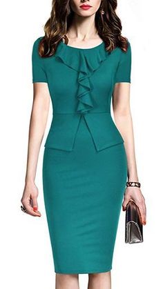 Office Dress Style Work Wear, Office Dress Style, Office Wear Dresses, Vintage One Piece, Afrikaanse Mode, Office Dress, فستان سهرة, Wear To Work, Work Outfits Women