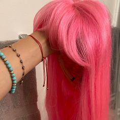 Bubble Gum Pink Wig In Excellent Condition. The Length Is About An Inch Past The Mid Back. Great Quality Hair And It’s Adjustable Wig Color, Bubble Gum Pink, Pink Wig, Girly Accessories, Bubblegum Pink, Bubble Gum, Pink Ladies, Gum, Wigs