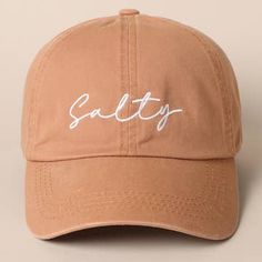 For women with a passion for weekend getaways and beach vibes, this cap is the perfect addition to your spring/summer wardrobe. Stay protected from the sun while adding a touch of salty and chic style. Baseball Cap For Women, Stay Salty, Spring Summer Wardrobe, Fashion City, Embroidered Baseball, Embroidered Baseball Caps, Beach Vibes, City Style, Beach Vibe