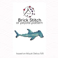 Bead Loom Designs, Pendant Keychain, Miyuki Delica Beads, Hammerhead Shark, Design Palette, Brick Stitch Pattern, Beaded Jewlery, Keychain Charm, Brick Patterns