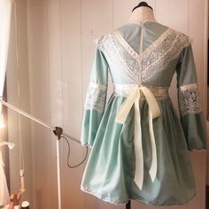 Hand dyed soft cotton vintage style babydoll dress with lace and satin trim detail. Style Babydoll Dress, Lana Dress, Angel Doll, Dress With Lace, Trim Detail, Babydoll Dress, Dress Vintage, Cottage Core, Satin Ribbon