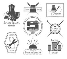 vintage sewing labels and emblems royalty free stock photos - image 397982