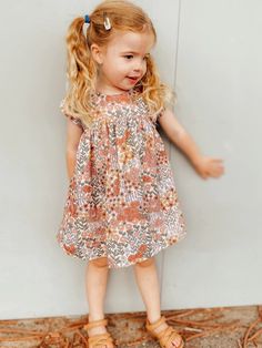 Downloadable Girls Dress Pattern for Beginners sewing pattern for kids – Easily Made Patterns Dress Pattern For Beginners, Girls Sewing Patterns Free, Sewing Patterns For Beginners, Girls Dress Pattern, Beginners Sewing, Toddler Patterns, Beginner Sewing Patterns, Girl Dress Pattern, Sewing Patterns Girls