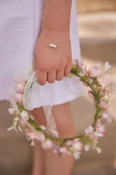 Little English x Hazen & Co's Triple Pearl Bracelet is the perfect dainty addition to your little girl's look. Delicate and precious, the Triple Pearl Bracelet is one she can wear for years to come! Freshwater pearls + 14k gold-filled chain 5.5 + 1/2 extender Made in Texas Elegant Pearl Bracelet With Pearl Charm For First Communion, Elegant Pearl Bracelet For First Communion, Adjustable Pearl Bracelet With Charm For First Communion, Adjustable Pearl Charm Bracelet For First Communion, Elegant White Bracelets, Elegant Hypoallergenic Bracelet For First Communion, Elegant Bracelet For First Communion, Dainty Personalized Pearl Bracelet, Dainty Hypoallergenic Jewelry For First Communion