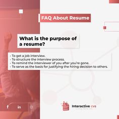 a person sitting at a desk in front of a computer screen with the words what is the purpose of a resume?